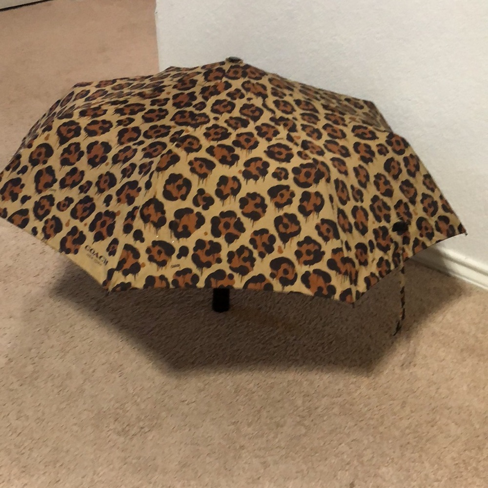 Coach Retractable Umbrella Parapluie Pliant - Picture 2 of 10